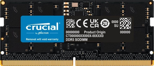 Memorie Crucial SODIMM, 16GB DDR5, 4800MHz, CL40 (CT16G48C40S5)