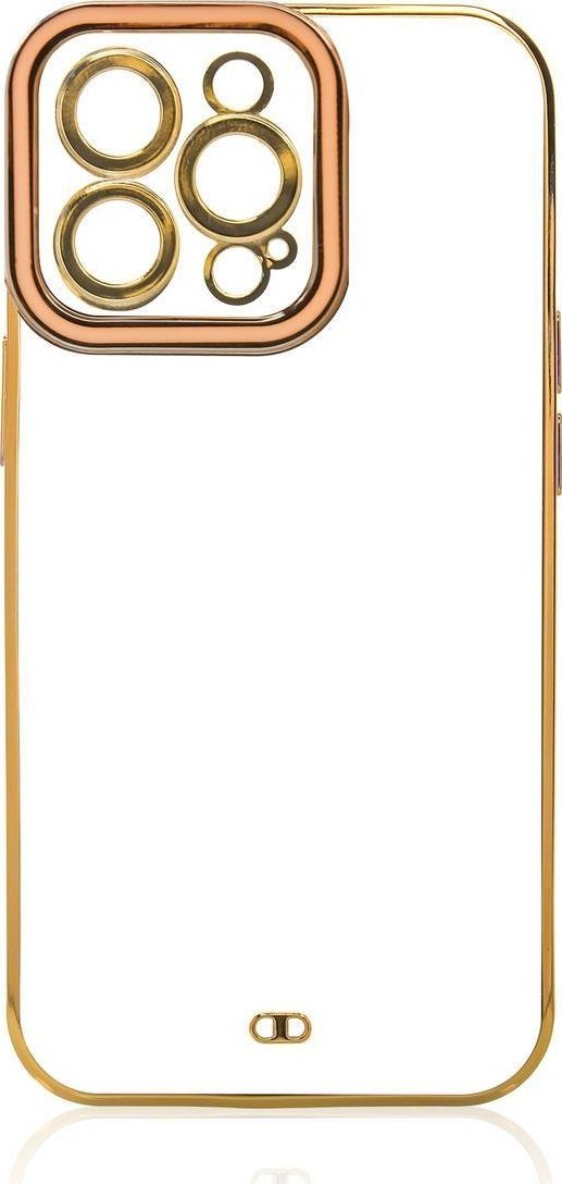 Mbulesë xheli Hurtel Fashion Case për Samsung Galaxy A12 5G, transparente, kornizë e artë