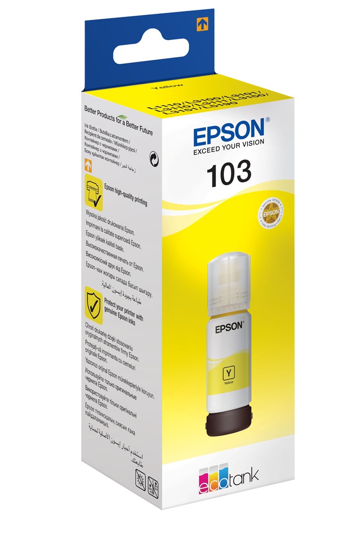 Боја за печатач Epson 103, 70 мл, жолта