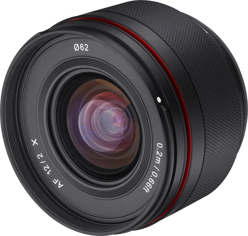 Objektiv Samyang AF 12mm F2 për Fujifilm X, kënd i gjerë, i zi