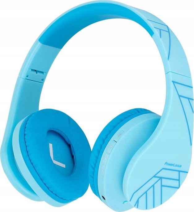 Kufje wireless për fëmijë PowerLocus P2, Bluetooth 5.3, 20 orë bateri, blu