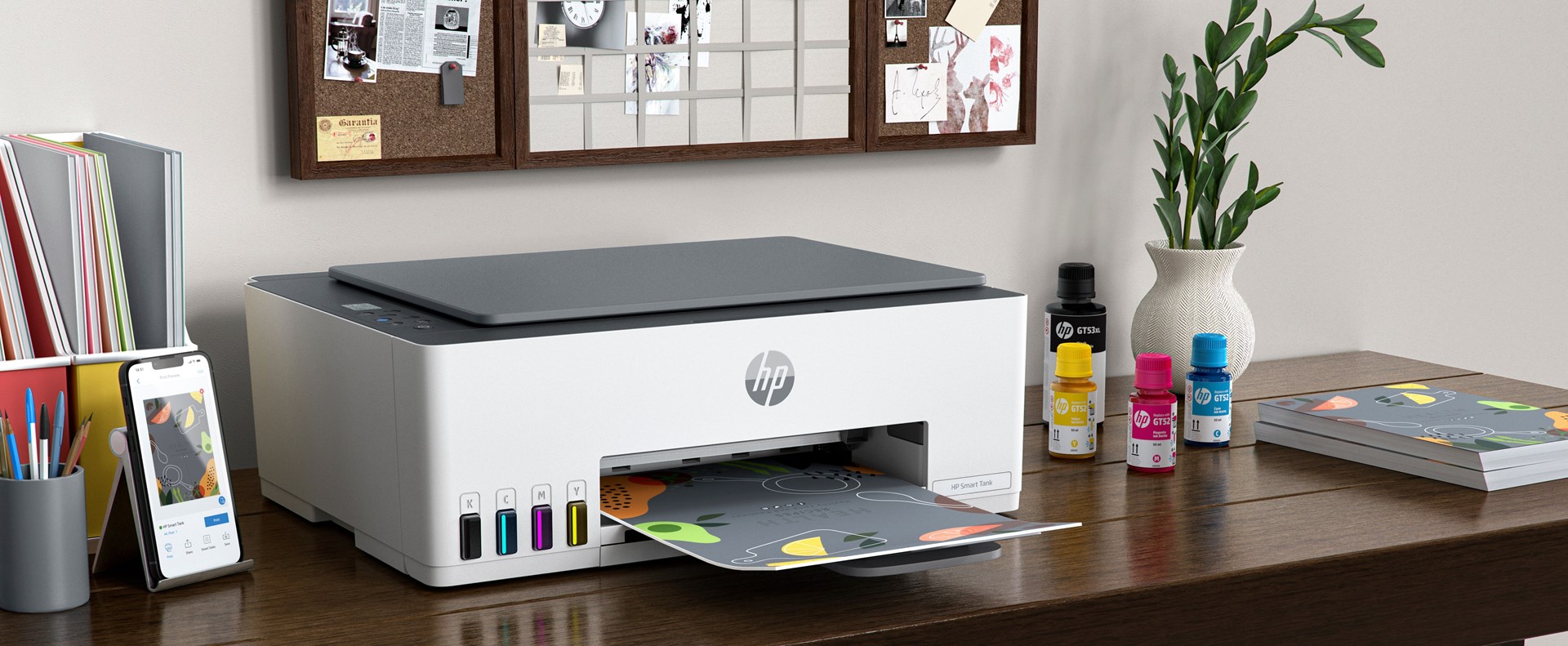 Printer inkjet HP Smart Tank 580, me tinti me depo, me ngjyra