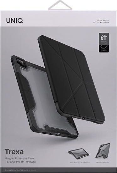Mbrojtëse tableti PanzerGlass UNIQ Trexa për iPad Pro 11 2020/2021, sleep/wake, antimikrobiale, e zezë