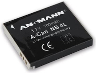 Bateri aparat foto Ansmann A-Can NB-4L, Li-Ion, 700mAh, e zezë