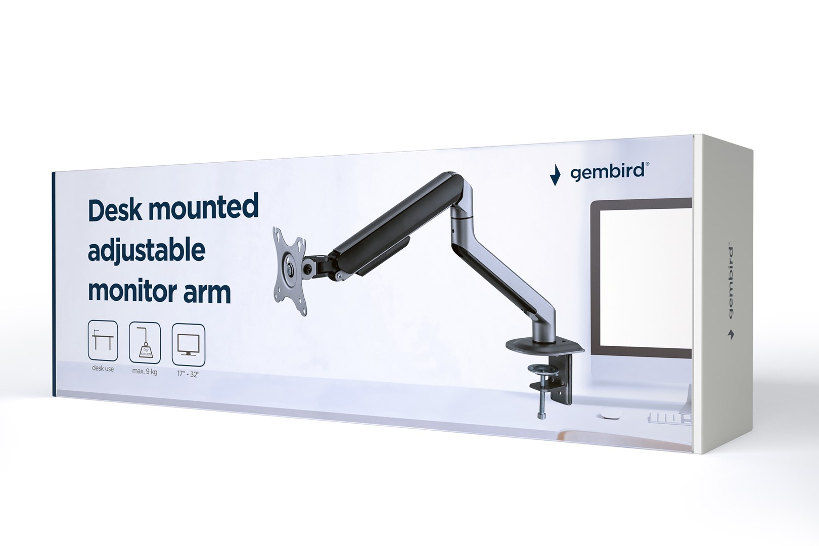 Mbajtëse monitori Gembird MA-DA1-05, 32", e hirtë