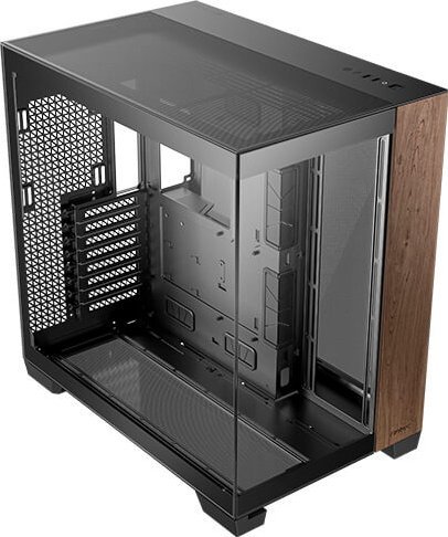 Kuti PC Antec C8 Wood, Full Tower, xham i temperuar, dru, e zezë