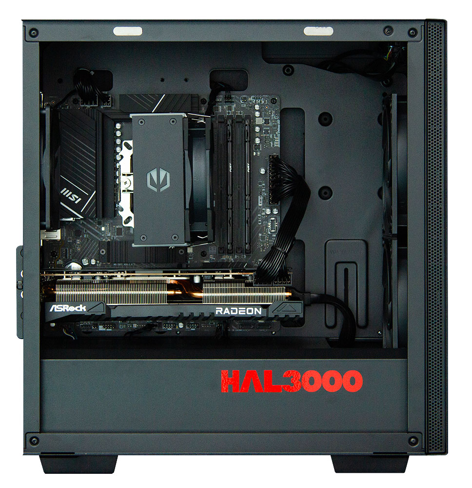 Kompjuter HAL3000 Online Gamer Pro, AMD Ryzen 5 9600X, 32GB RAM DDR5, 1TB PCIe SSD, AMD RX 7800 XT, i zi