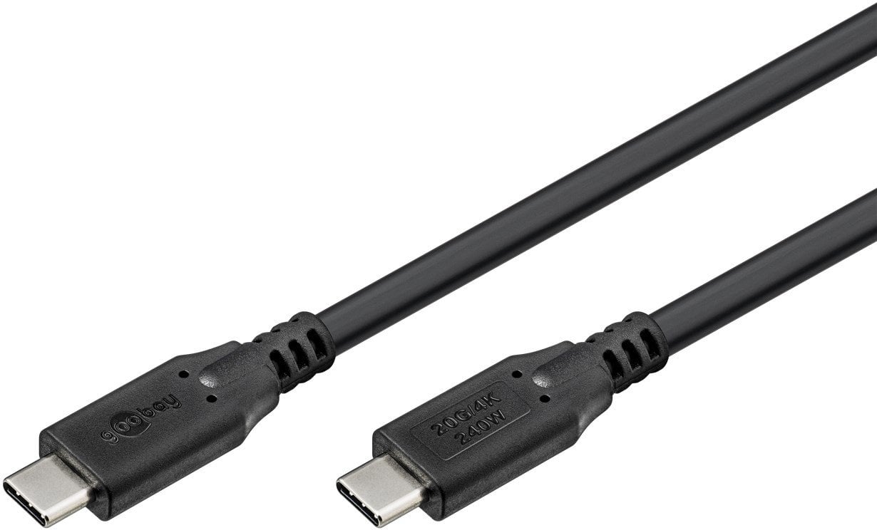 Kabllo USB C Goobay USB4, 240W, 20 Gbit/s, 1.5m, gri