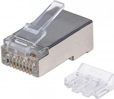 Konektorë RJ45 Intellinet 790680, Cat6A STP, 90 copë, argjendtë