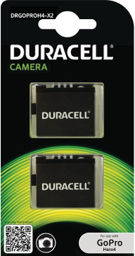 Bateri e rikarikueshme Duracell DRGOPROH4 X2, 1160mAh, Li Ion, për GoPro Hero 4