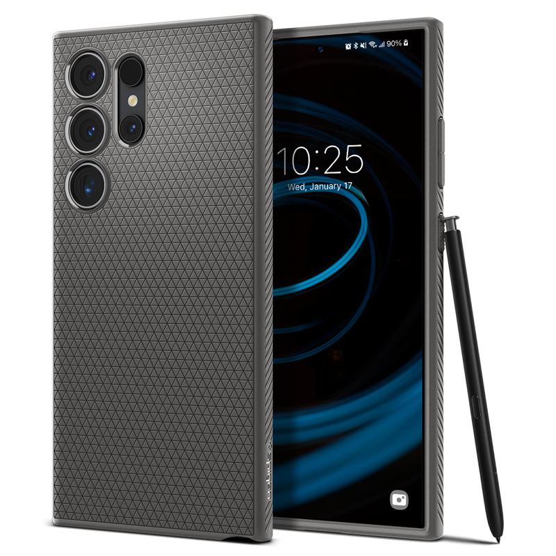 Mbrojtëse për celular Samsung Galaxy S24 Ultra Spigen Liquid Air, e hirtë