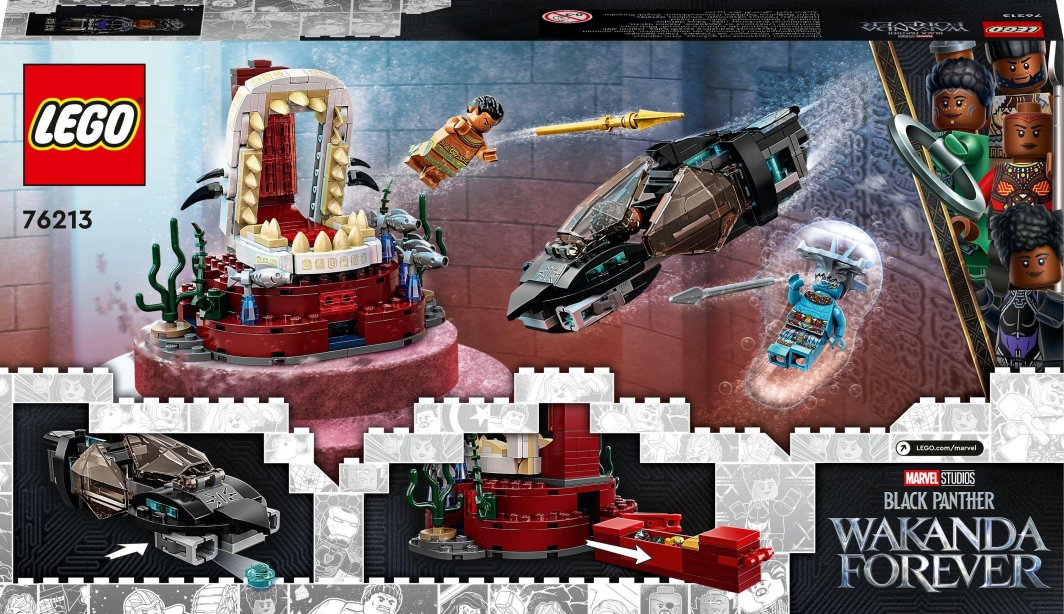 Set LEGO® Marvel 76213 King Namor's Throne Room, 355 pjesë