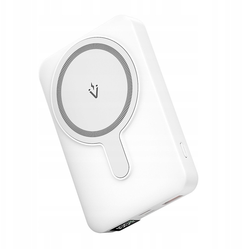 Powerbank magnetik Vention, 10000mAh, karikim wireless 22.5W, ekran LED, i bardhë
