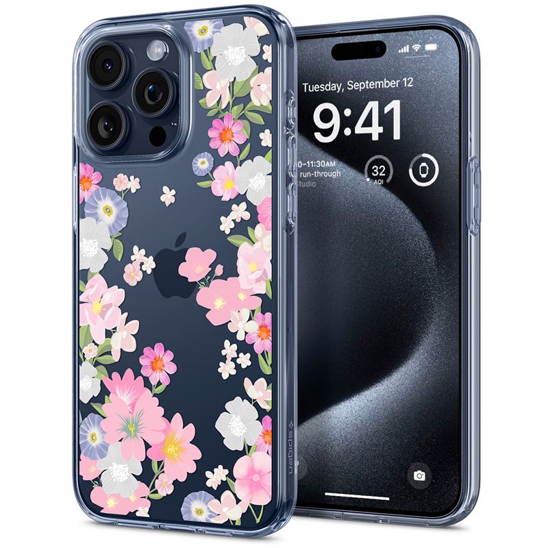 Mbështjellës për iPhone 15 Pro Spigen Liquid Crystal, shumëngjyrësh