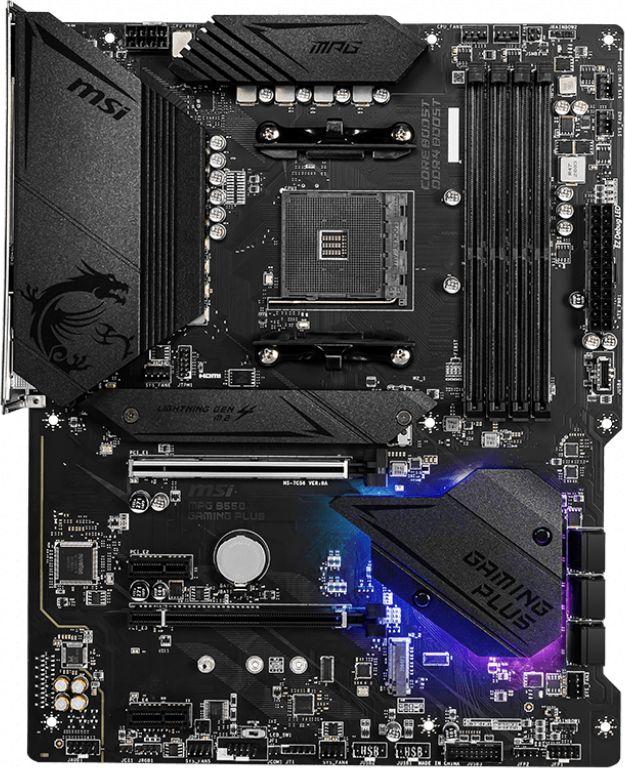 Pllakë amë MSI MPG B550 GAMING PLUS, 128 GB, DDR4, e zezë 