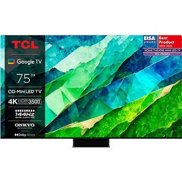 Televizor TCL 75C855, 75", QLED 4K, Google TV