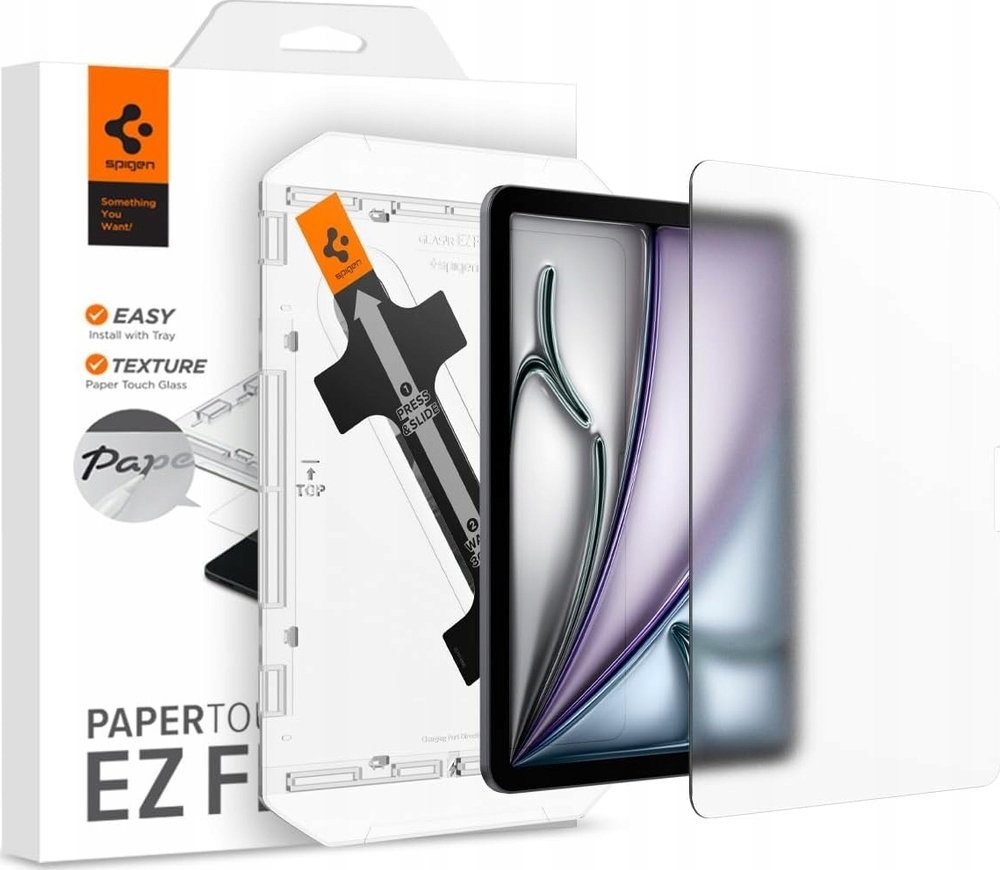 Заштитно стакло Spigen Paper Touch EZ Fit, за iPad Air 11" 2024, мат, проѕирно