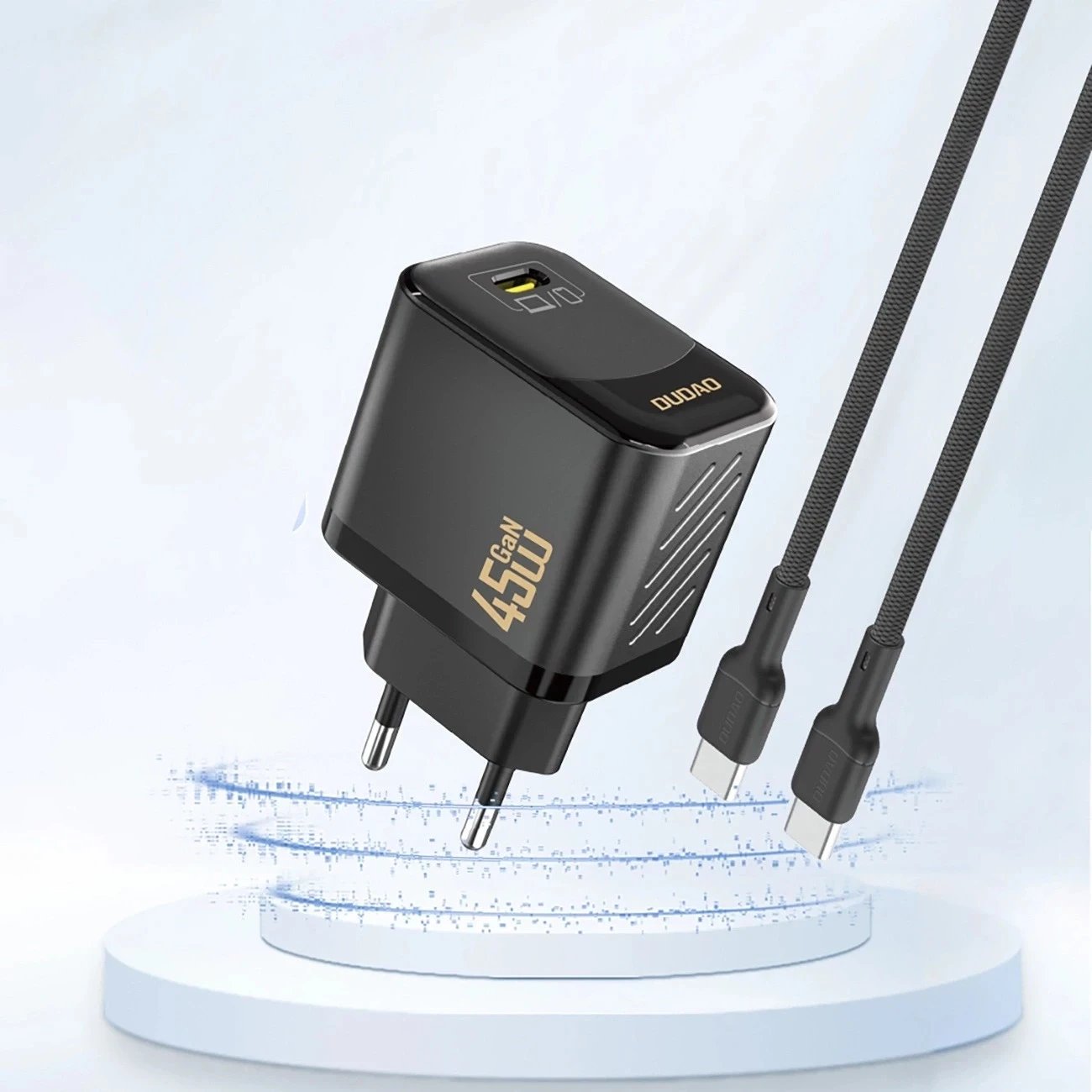 Karikues muri Dudao A28EU, 45W GaN, USB C, i zi