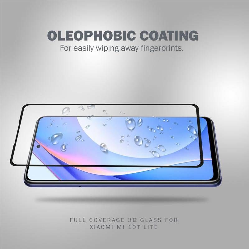 Xham mbrojtës Crong 3D Armour Glass për Xiaomi Mi 10T Lite, 9H, Full Glue, transparent