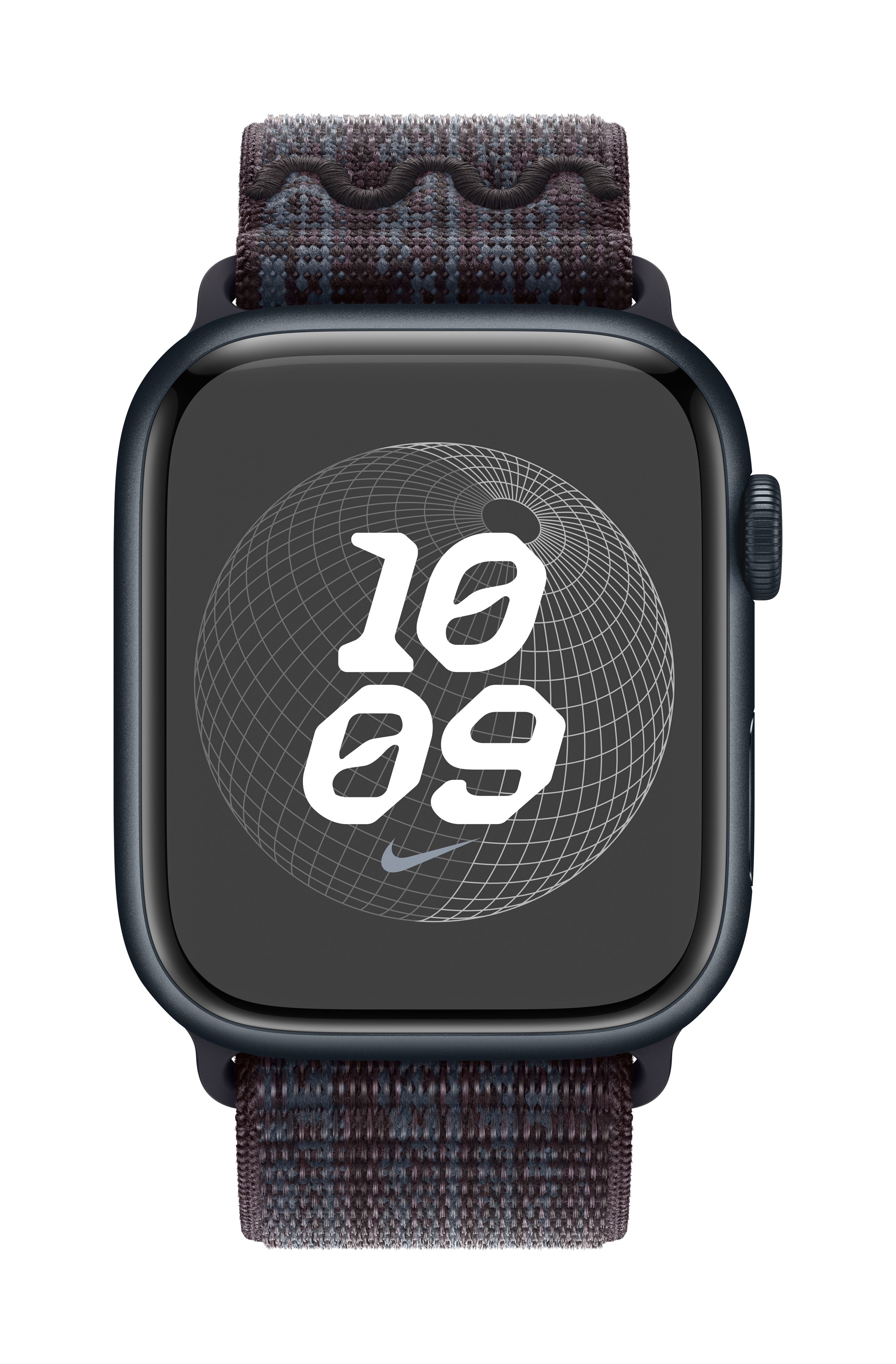 Apple Watch 45mm Nike Band, Black/Blue Nike Sport Loop