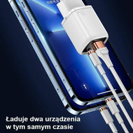 Karikues muri Usams T46 US CC152, 33W PD, 1x USB C 1x USB A, i bardhë