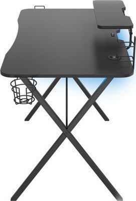 Tavolinë gaming Genesis Holm 300 RGB, 120x60 cm, e zezë