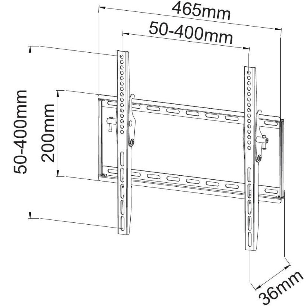 Mbajtëse muri për TV Techly, 23-55", 45 kg, e zezë
