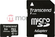 Transcend microSDHC мемориска картичка, 8GB, Class 10 U1