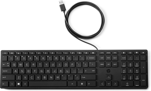 Tastierë me kabllo HP 320K, USB, kompakte, e zezë