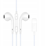 Kufje in ear BWOO, Lightning, 1.2m, me mikrofon, të bardha