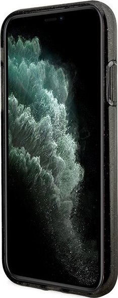 Futrollë për telefon Karl Lagerfeld KLHCN61HNKCT, për iPhone 11 XR, hardcase me shkëlqim Glitter, e zezë