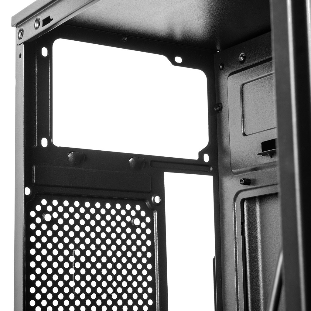Kasa kompjuteri Logic Concept J23, MIDI ATX, USB 3.0, e zezë