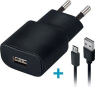 Karikues muri Forever TC-01, USB 2A, me kabllo microUSB, i zi