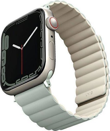 Rrip ore Uniq Revix Reversible për Apple Watch 38/40/41 mm, silikon, jeshile bezhë