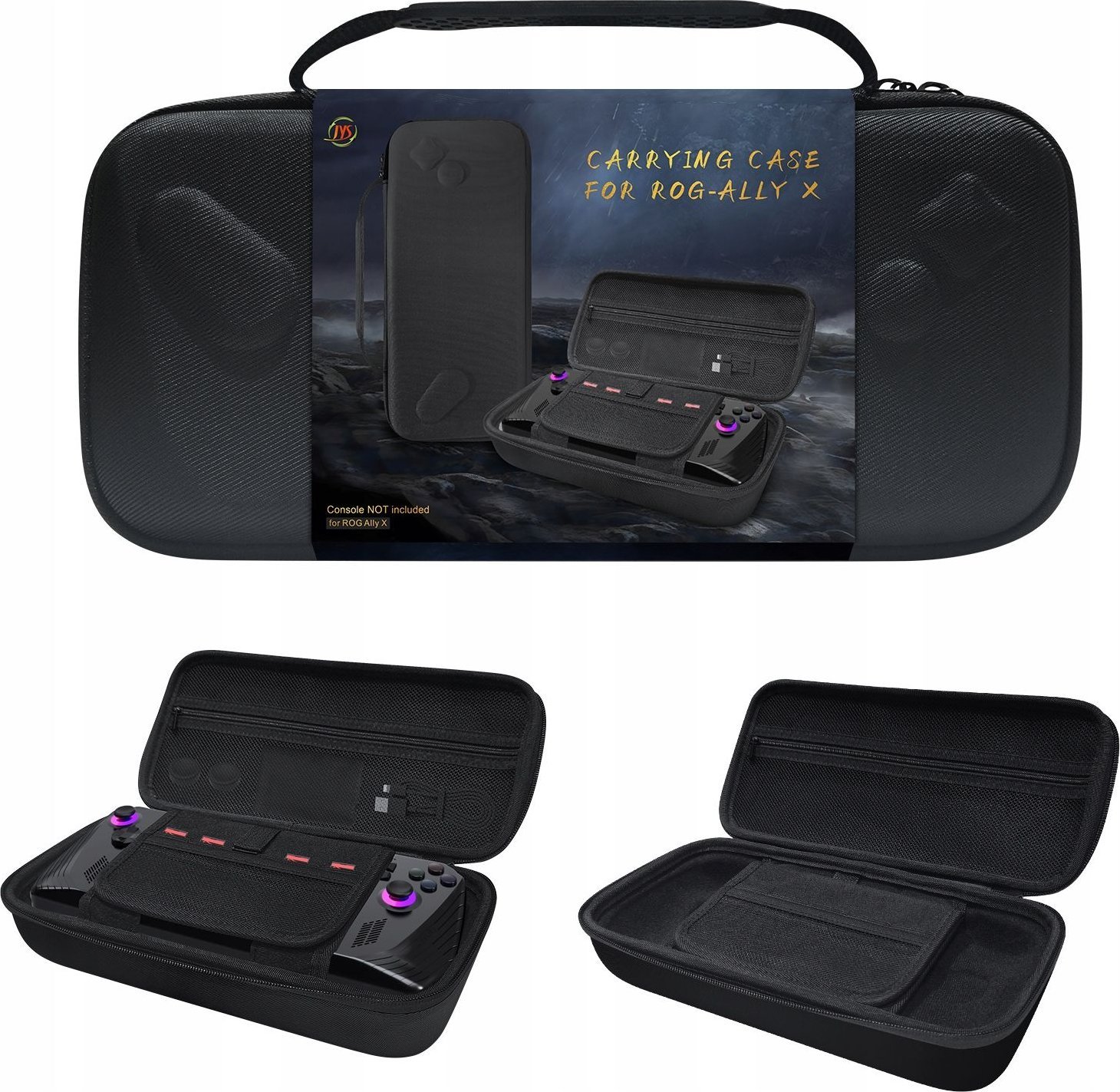 Kuti mbrojtëse JYS për Asus ROG Ally X JYS RAX011, me stendë, e zezë