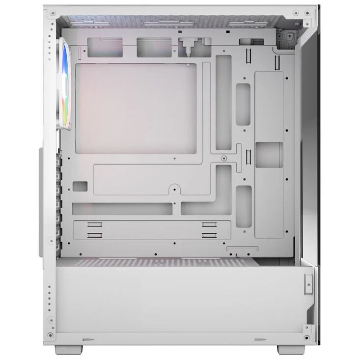 Kasë Aerocool Pivot-G-BK-v2 Midi-Tower, Tempered Glass, e bardhë