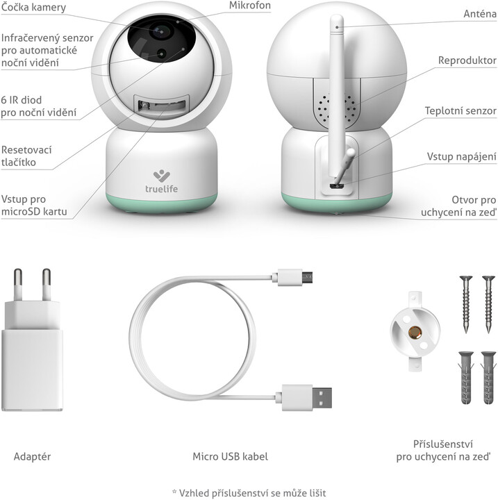 [OUTLET] Kamerë për bebe TrueLife NannyCam R3 Smart, e bardhë
