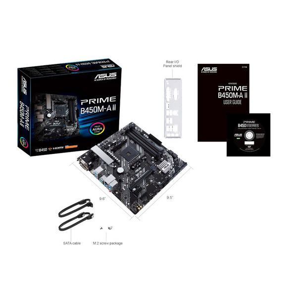 Pllakë amë ASUS PRIME B450M-A II Socket AM4 micro ATX AMD  B450