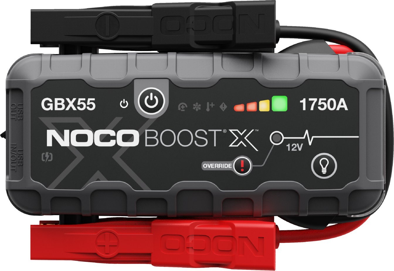 Starter për bateri NOCO GBX55 Boost X, 12V, 1750A, i zi gri