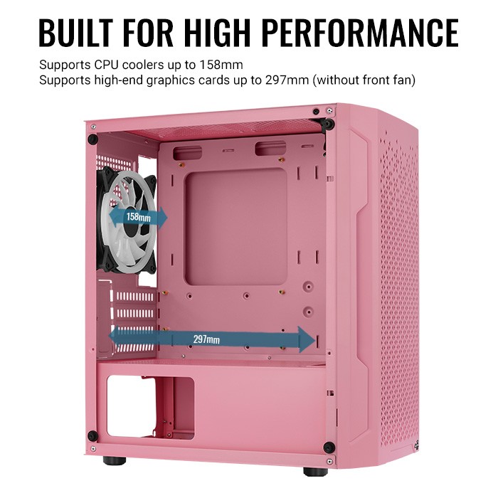 Kasë Aerocool Trinity Mini-Tower V3 - E Rozë