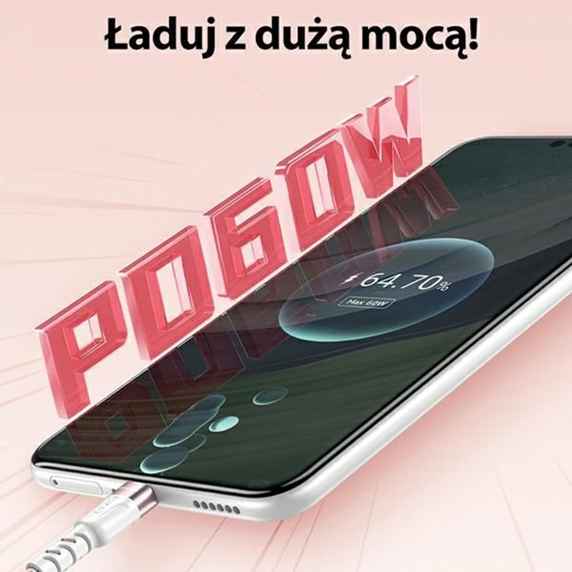 Kabllo Awei CL-166T USB C në USB C, magnetike, 60W, e zezë