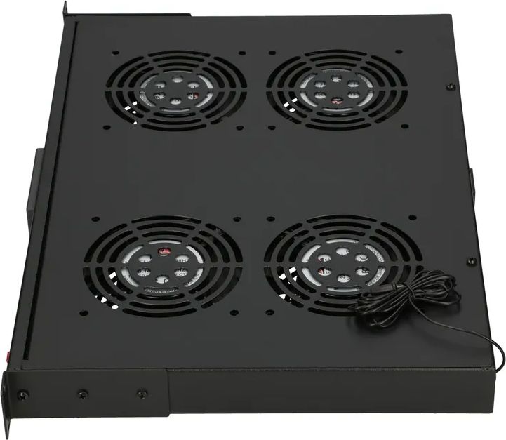 Panel ventilimi për kabinet Rack ExtraLink EX.14718, 19", me 4 ventilatorë, gri