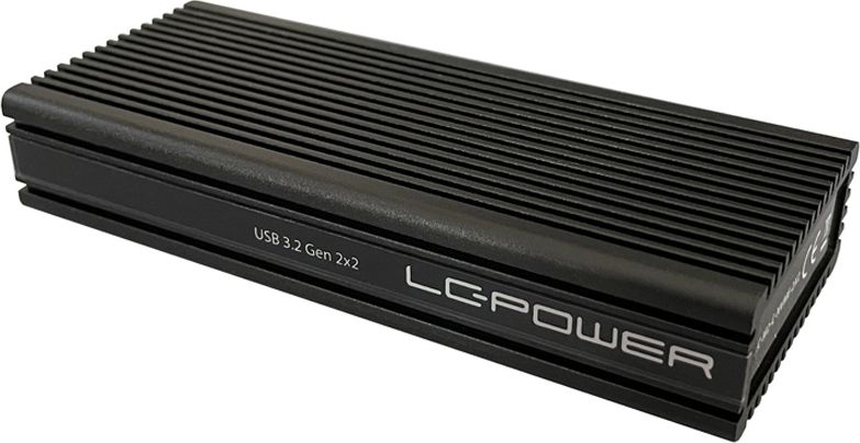 Kuti e jashtme SSD LC-Power LC-M2-C-NVME-2X2, M.2 NVMe, USB-C 3.2 Gen 2x2, gri