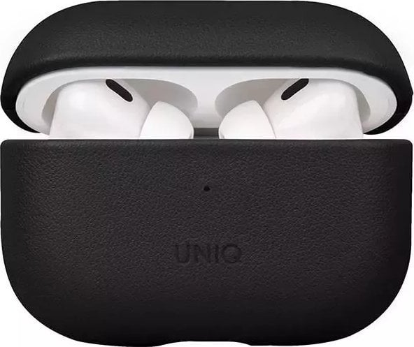 Këllëf Uniq Terra për Apple AirPods Pro 2, lëkurë natyrale, i zi