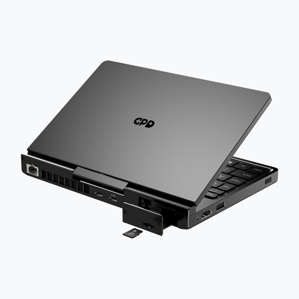 Laptop mini GPD Pocket 4, 8" WQXGA, Ryzen 7 8840U, Touchscreen, 144Hz IPS, 16GB, SSD 1TB, Radeon 780M 3GB, i hirtë