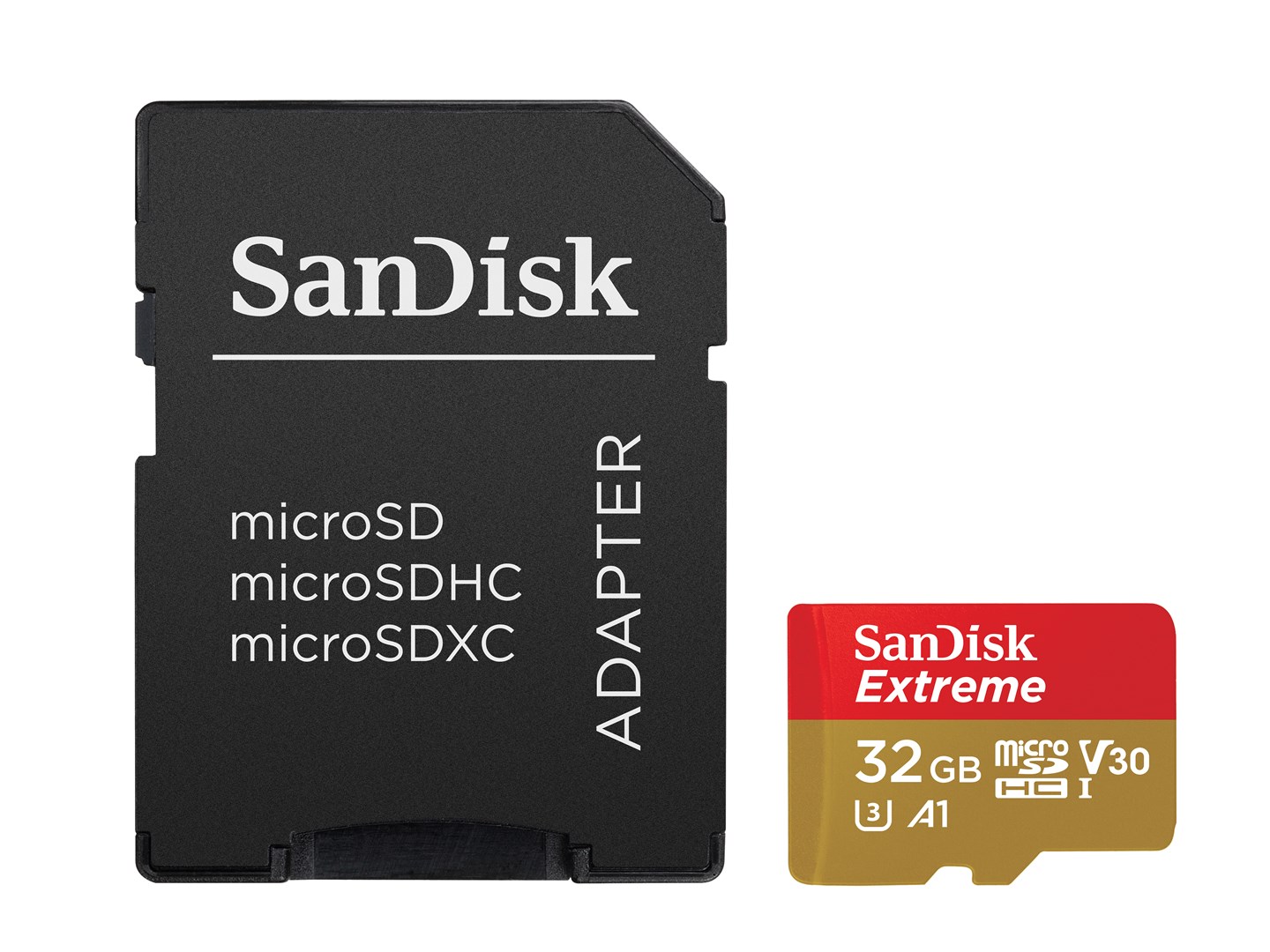 Kartë e memories SanDisk Extreme, MicroSDHC, 32 GB, Class 10 + përshtatës SD