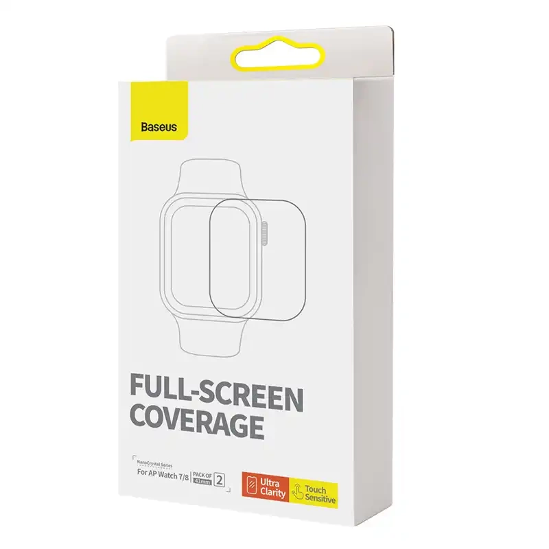 Mbrojtëse ekrani Baseus NanoCrystal 41mm, për Apple Watch 7/8, transparente