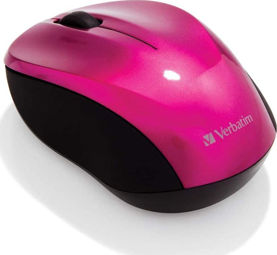 Maus Verbatim Go, wireless, USB, rozë