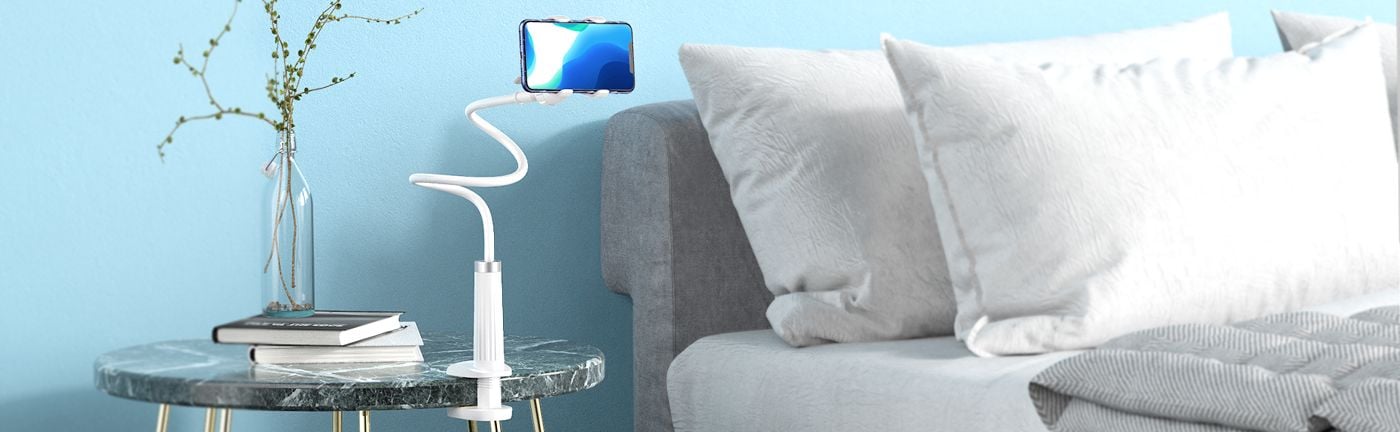 Mbajtëse telefoni dhe tableti Ugreen LP113 30488, krah i gjatë i përkulshëm, rrotullim 360°, gri