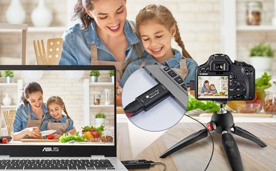 Kartë kapëse video Techly I-USB-VIDEO-1080TY, USB në HDMI, hyrje 4K, dalje 1080p, e zezë